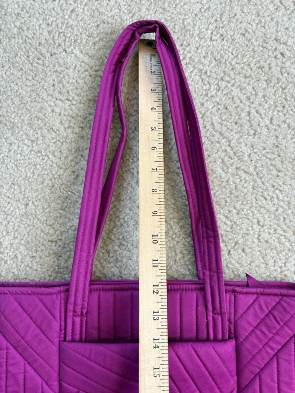 Vera Bradley Small Vera Quilted Tote Bag - Picture 5 of 12